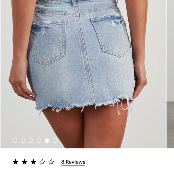 Brand new VICI jagged edges cotton distressed denim skirt - size xs - Picture 7 of 8